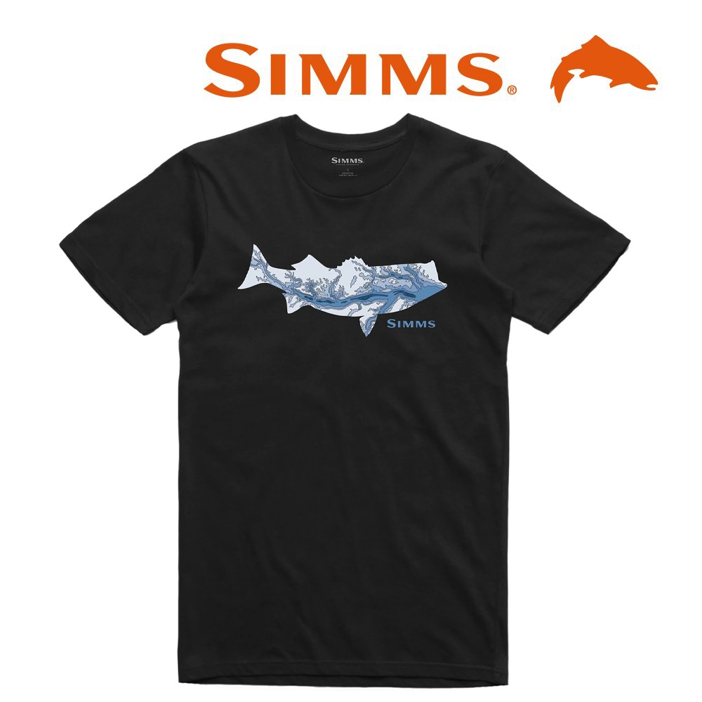 simms 심스 스트라이퍼 베이 필 티셔츠-블랙 (오리진루어 정식수입제품)