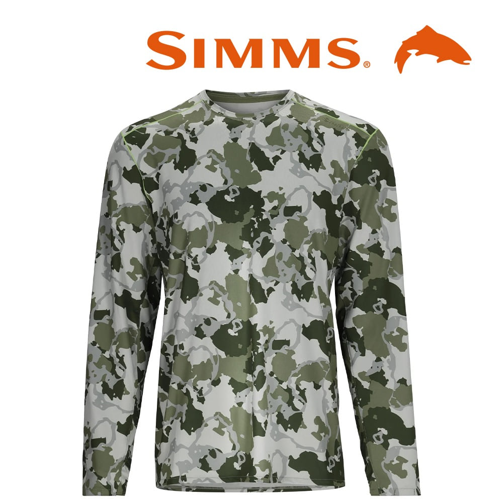simms 심스 솔라플렉스 크루 티셔츠 - 레지먼트 카모 클로버 (오리진루어 정식수입제품)