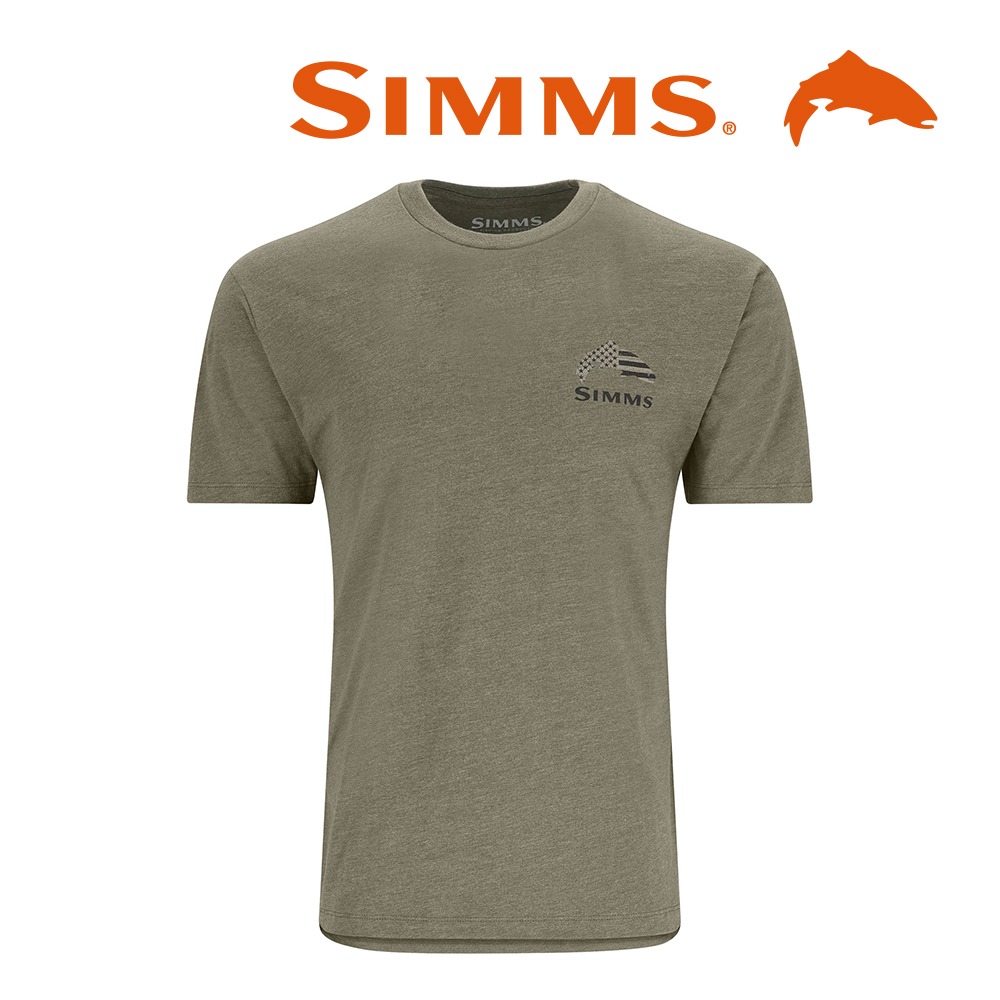 simms 심스 우든 프라그 트라우트 티셔츠 - 밀리터리 헤더 (오리진루어 정식수입제품)